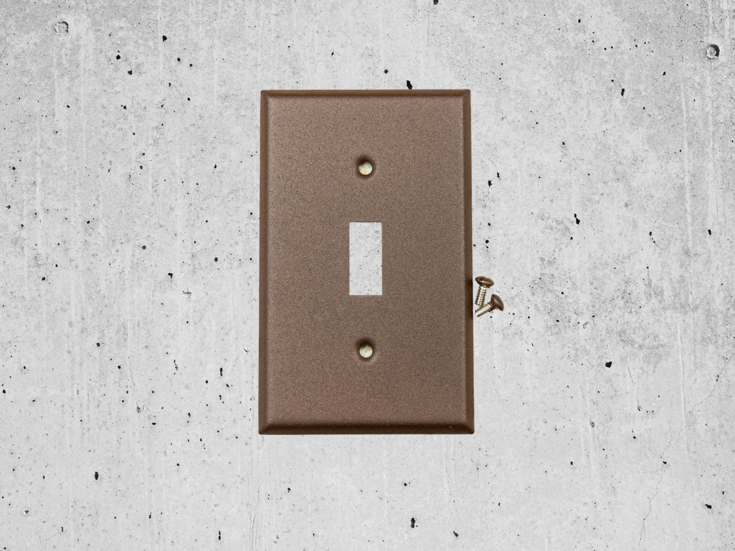 Oil Rubbed Bronze Cast powder coated Toggle, Rocker, Duplex, and Blank standard size metal switch plates