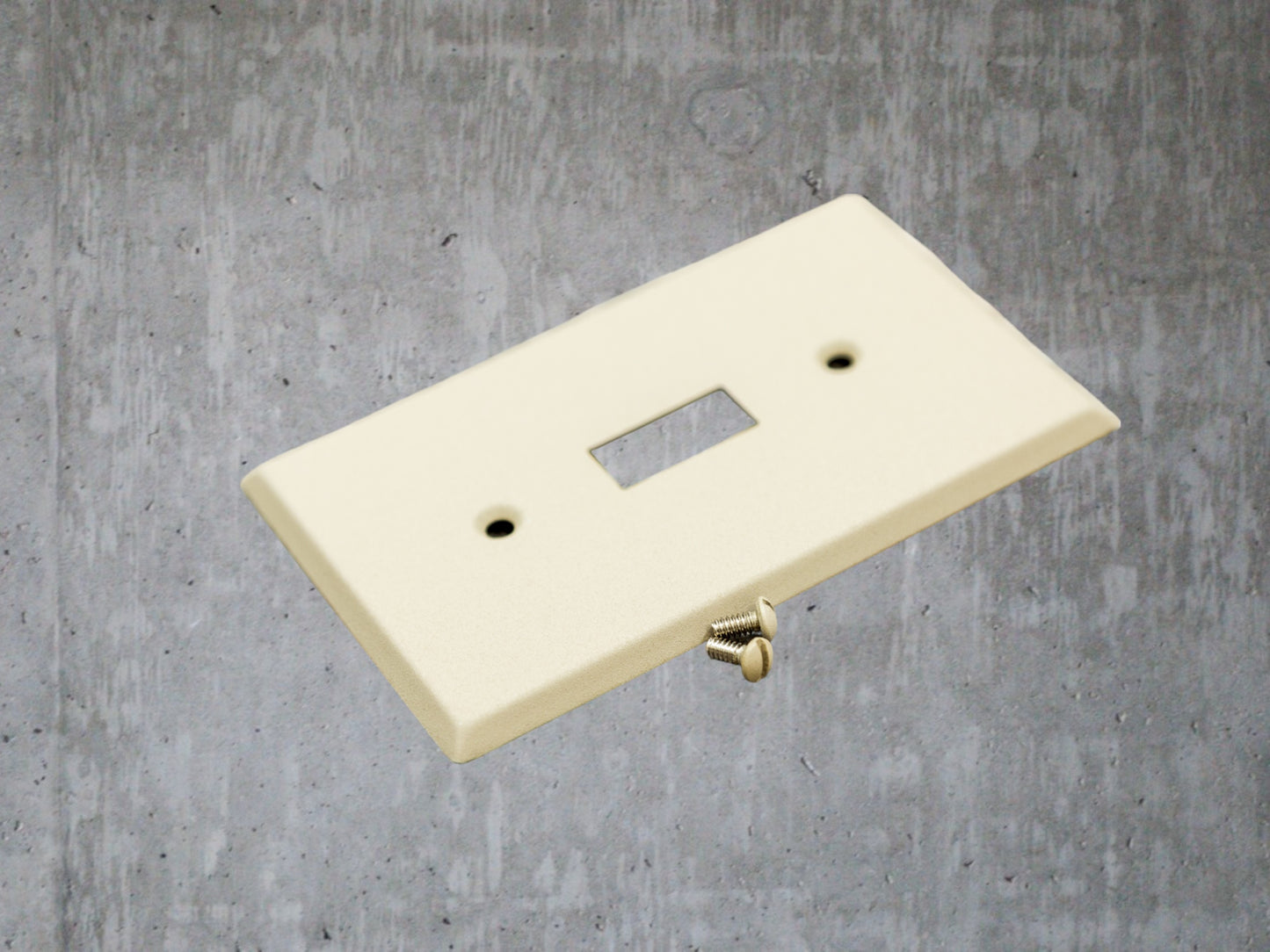 Sandstone Beige powder coated Toggle, Rocker, Duplex, and Blank standard size metal switch plates