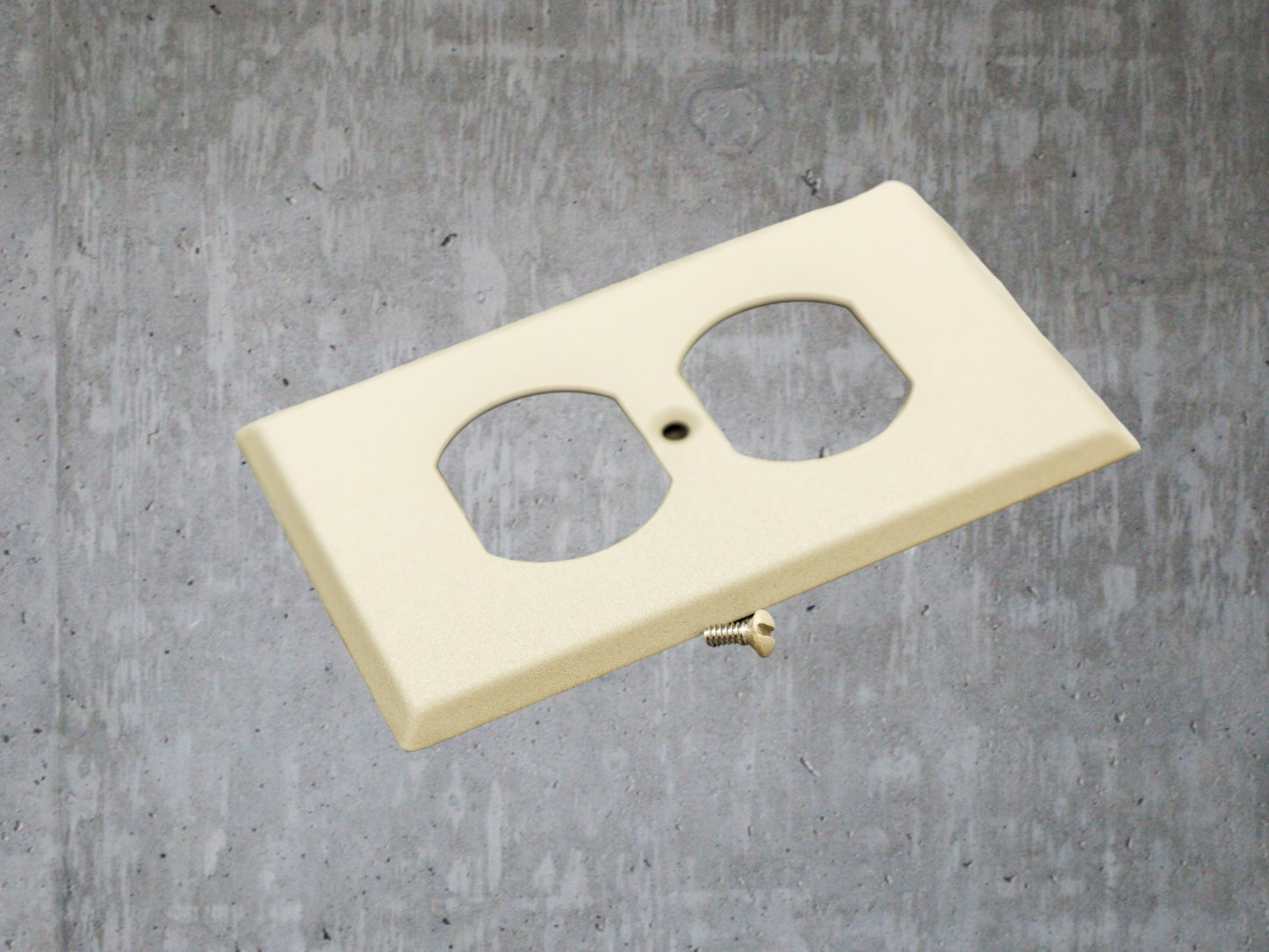 Sandstone Beige powder coated Toggle, Rocker, Duplex, and Blank standard size metal switch plates