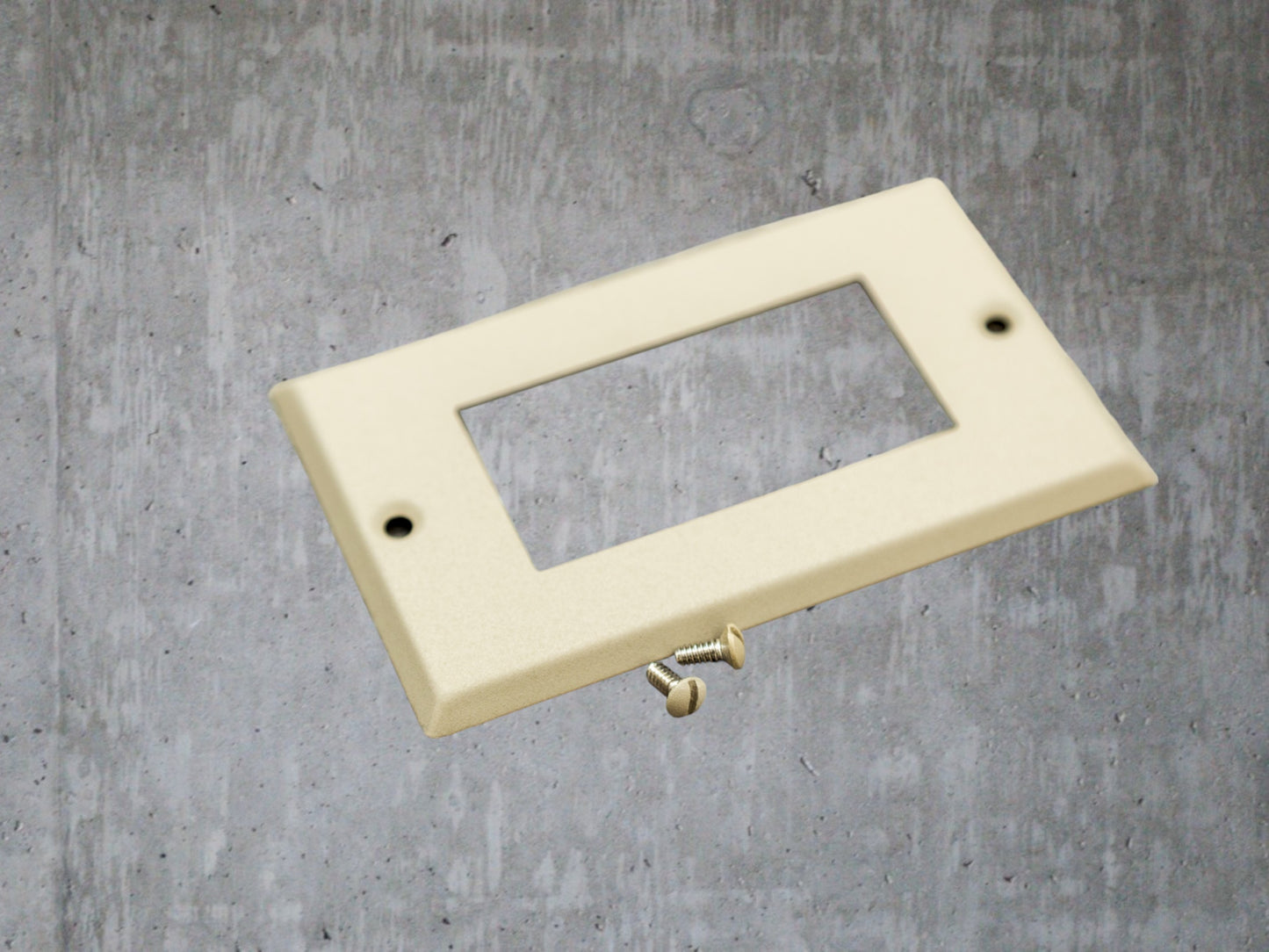 Sandstone Beige powder coated Toggle, Rocker, Duplex, and Blank standard size metal switch plates