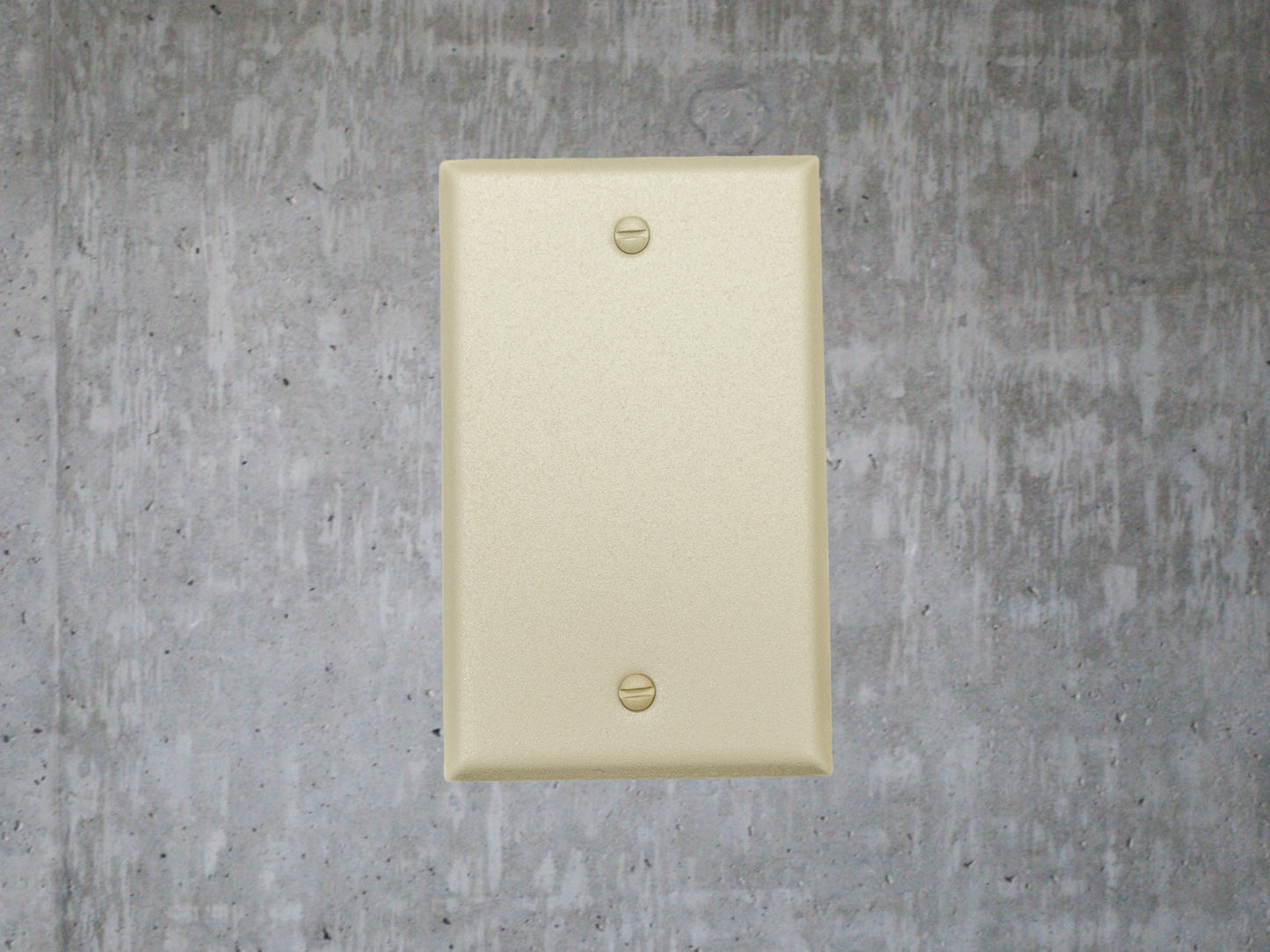 Sandstone Beige powder coated Toggle, Rocker, Duplex, and Blank standard size metal switch plates