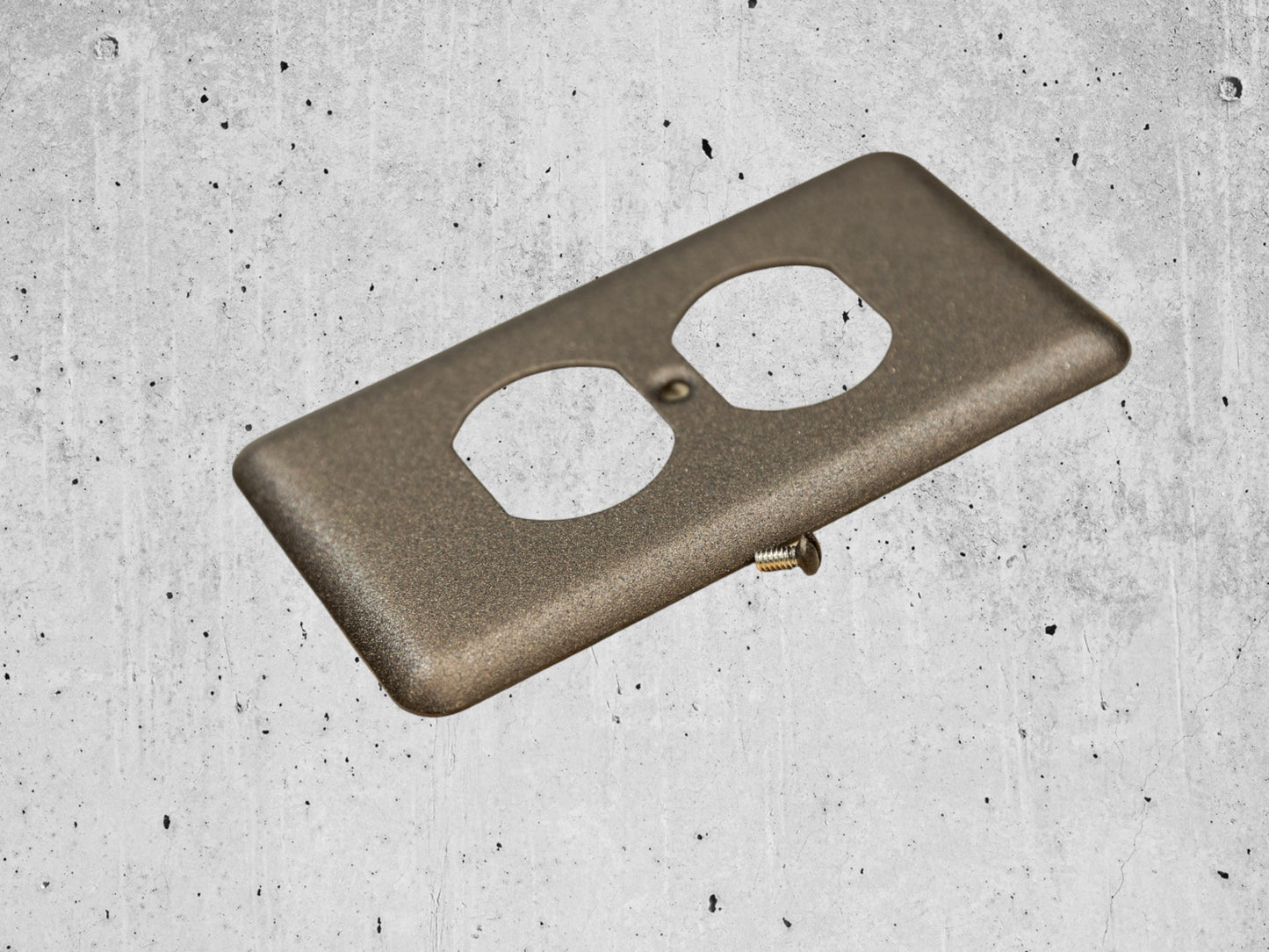 Oil Rubbed Bronze Cast powder coated Toggle, Rocker, Duplex, and Blank round corner metal switch plates