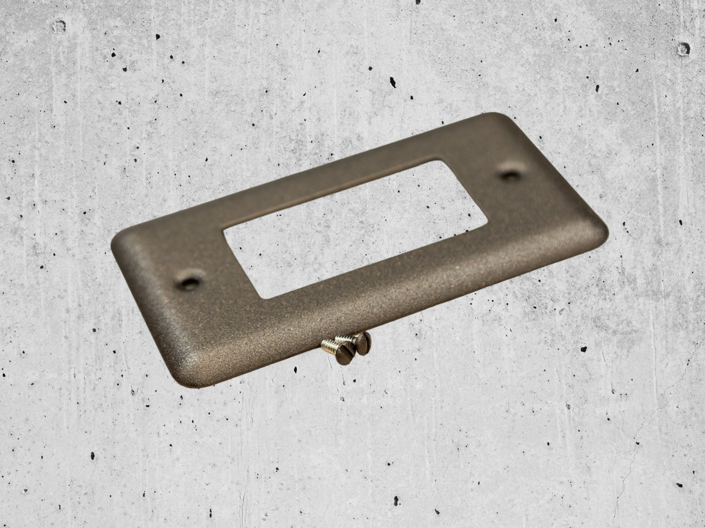 Oil Rubbed Bronze Cast powder coated Toggle, Rocker, Duplex, and Blank round corner metal switch plates