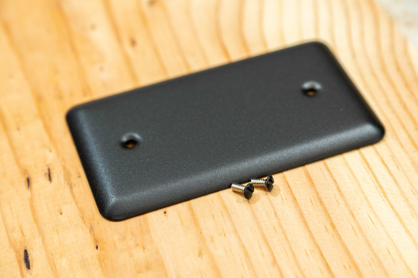 Rustic Black Cast powder coated Toggle, Rocker, Duplex, and Blank round corner metal switch plates