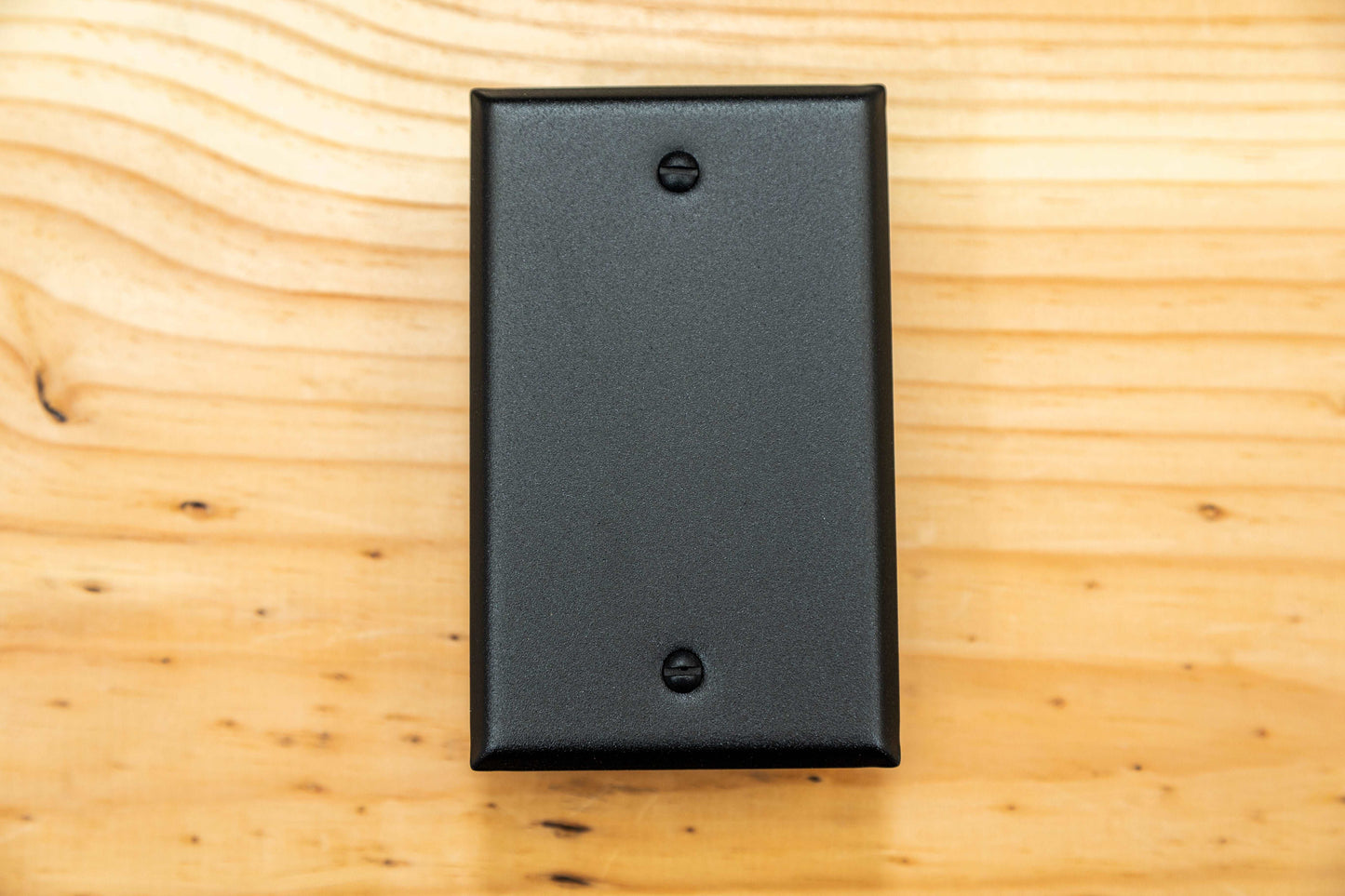 Rustic Black Cast powder coated Toggle, Rocker, Duplex, and Blank standard size metal switch plates.