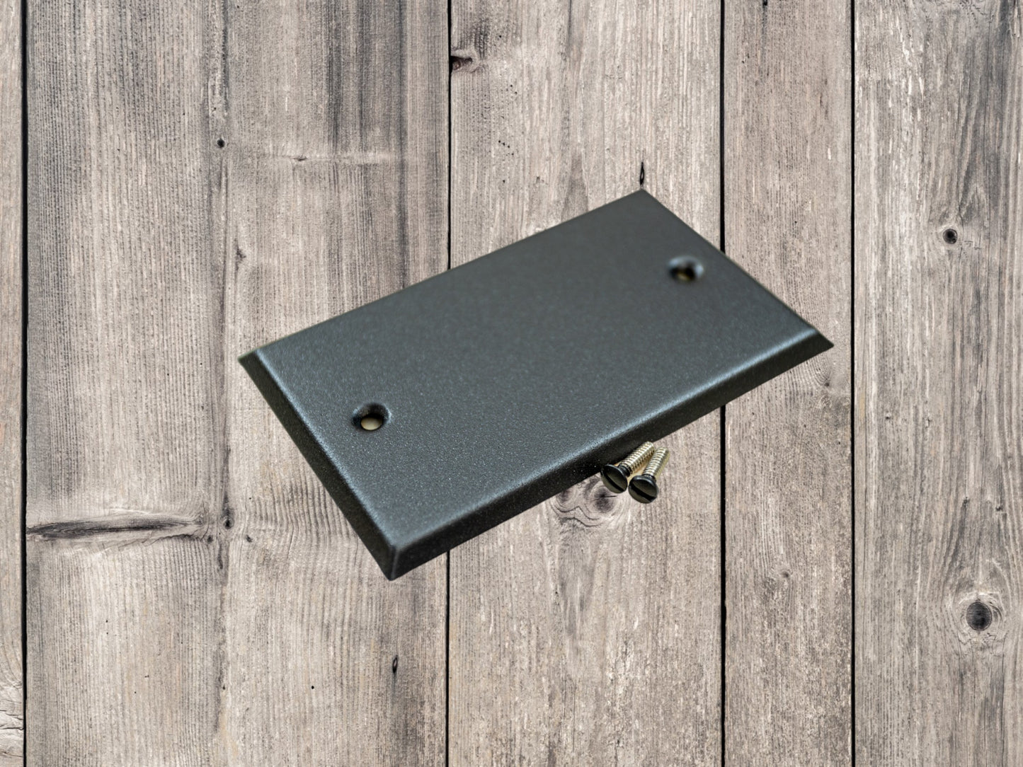 Black Satin Texture powder coated Toggle, Rocker, Duplex, and Blank standard size metal switch plates