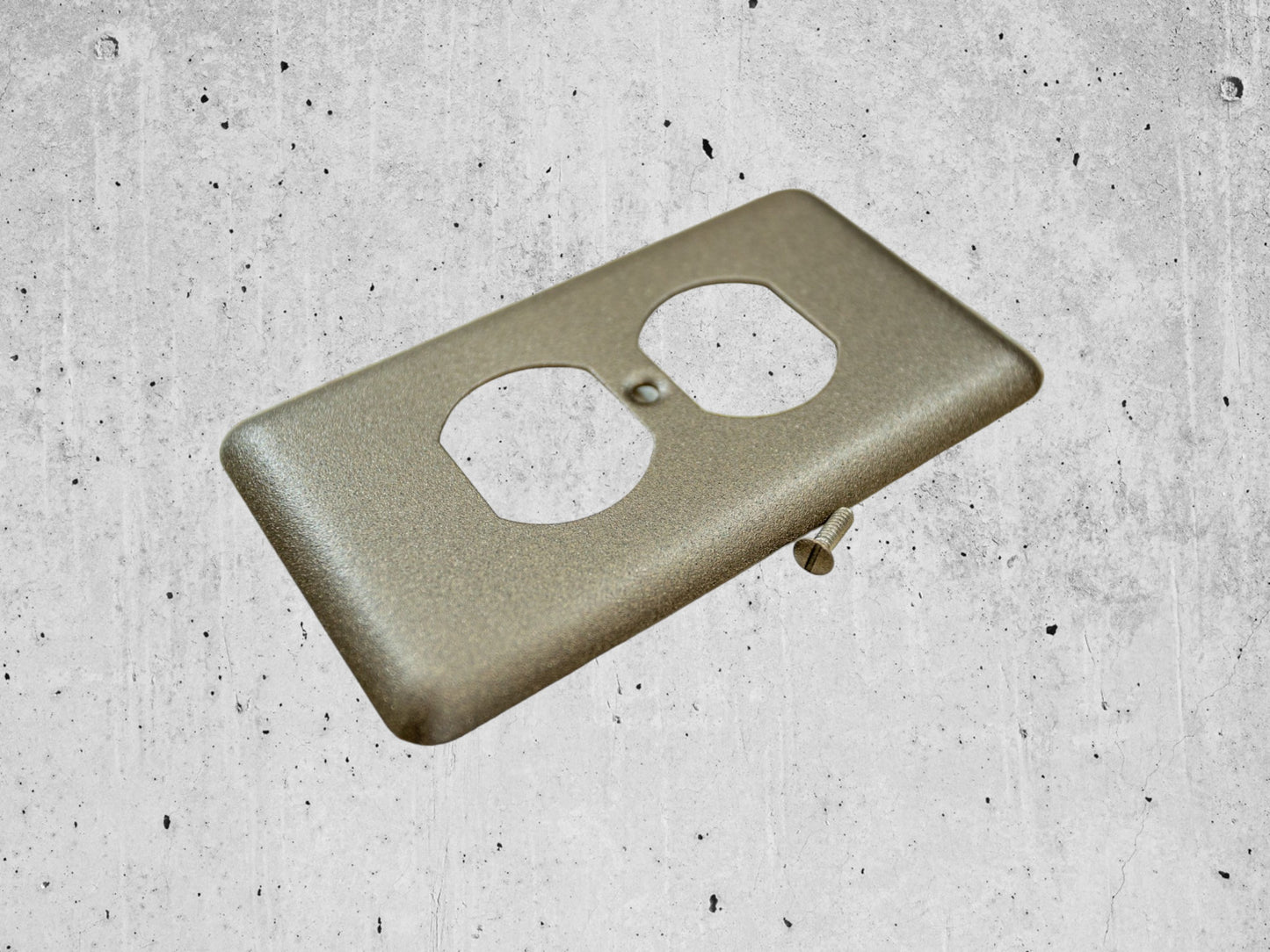 Bronze Cast powder coated Toggle, Rocker, Duplex, and Blank round corner metal switch plates..