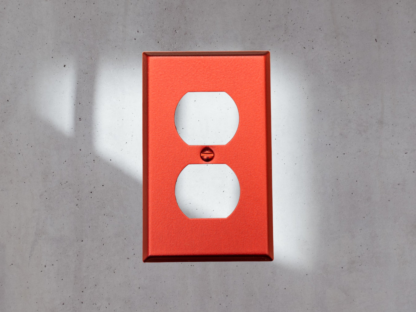 Red Anodized powder coated Toggle, Rocker, Duplex, and Blank standard size metal switch plates