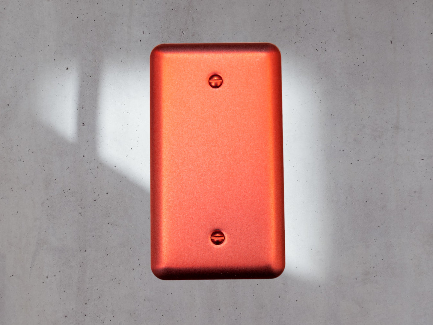 Red Anodized powder coated Toggle, Rocker, Duplex, and Blank round corner metal switch plates