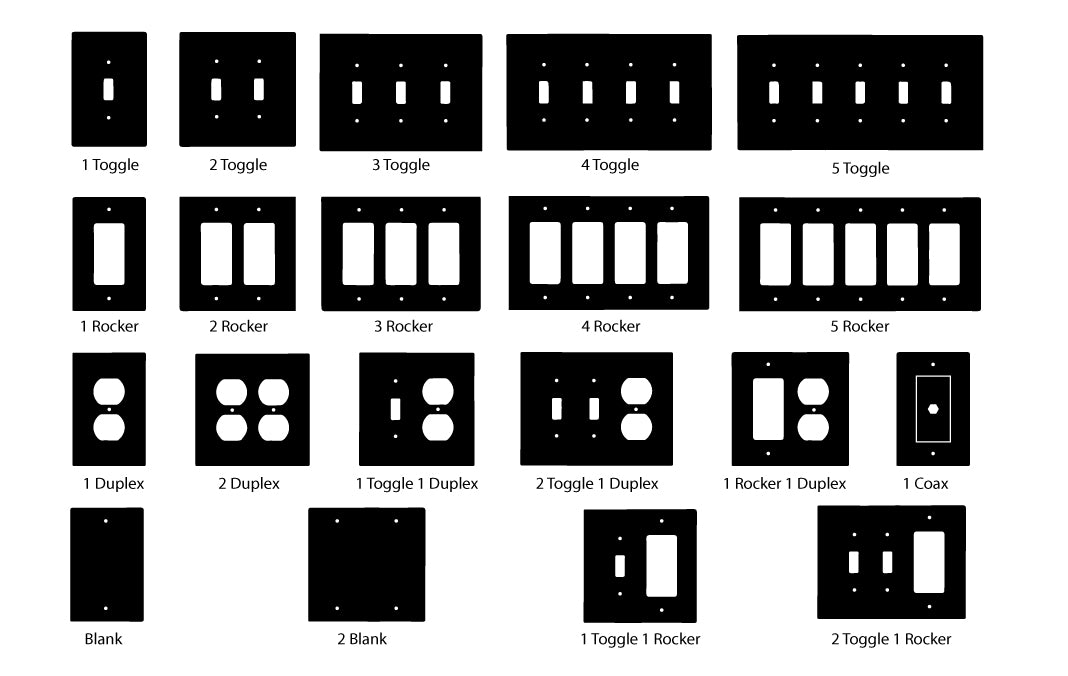 Orchid Lavender powder coated Toggle, Rocker, Duplex, and Blank standard size metal switch plates