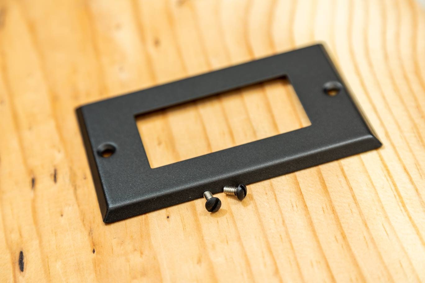 Rustic Black Cast powder coated Toggle, Rocker, Duplex, and Blank standard size metal switch plates.